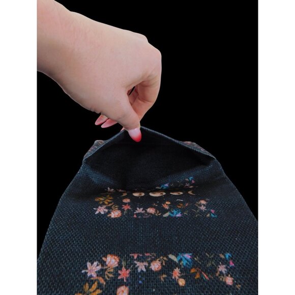 Celestial Moon Floral Tarot Card Holder Trifold Cord - Picture 7 of 13